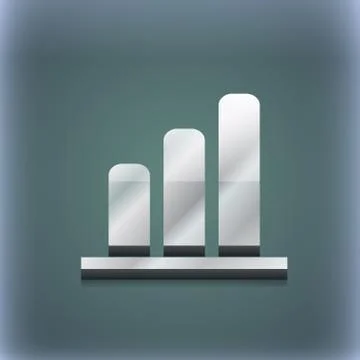 Growth and development concept. graph of Rate icon symbol. 3D style. Trendy, mod Stock Illustration