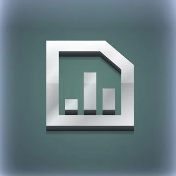 Growth and development concept. graph of Rate icon symbol. 3D style. Trendy, mod Stock Illustration