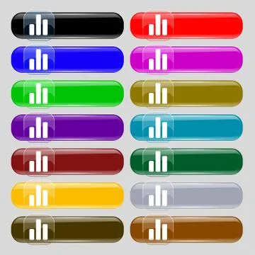 Growth and development concept. graph of Rate icon sign. Set from fourteen multi Illustrazione stock