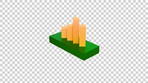 Growth and development with rising bar chart Stock Illustration