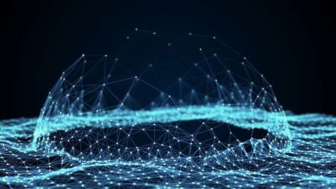 Growth and explosion of a plexus bubble Stock Footage 129653987