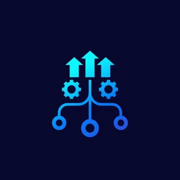 Growth and optimization icon, vector Illustrazione stock