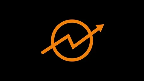 Growth and Progress Symbol with Arrow Stock Footage 332984271