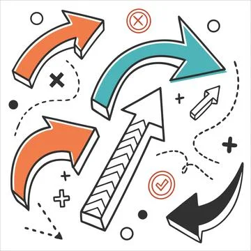 Growth and success process flat design vector illustration Stock Illustration