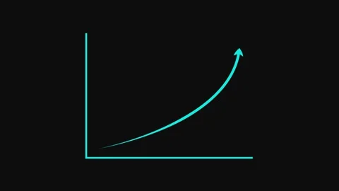 Growth arrow accelerating upwards on a black background illustrating positi.. Stock Footage 333220675