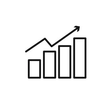 Growth arrow bars icon vector set collection for web Illustrazione stock