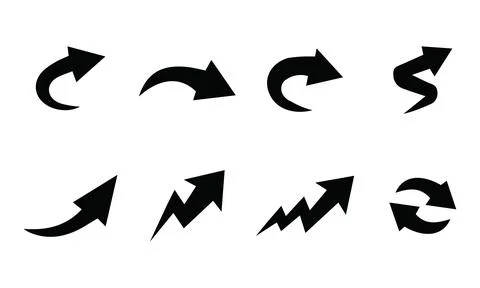 Growth Arrow Set Illustrazione stock