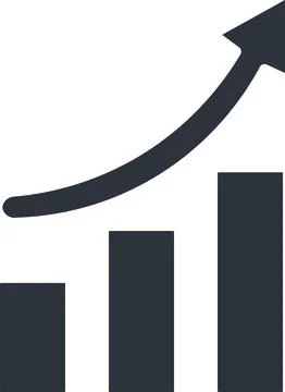 Growth bar chart Stock Illustration