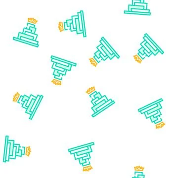 Growth for be king vector seamless pattern Stock Illustration