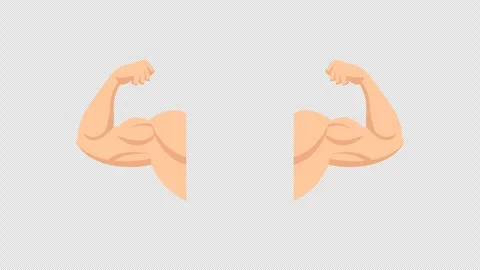 Growth of biceps. Stock Footage 252369258