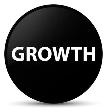Growth black round button Illustrazione stock