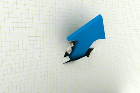 Growth blue arrow Stock Illustration