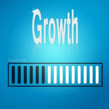 Growth blue loading bar Stock Illustration