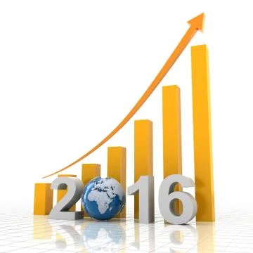 Growth chart 2016 Stock Illustration