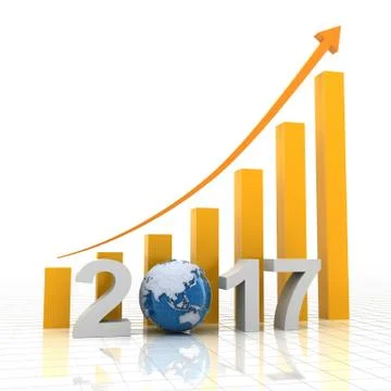 Growth chart 2017 Illustrazione stock