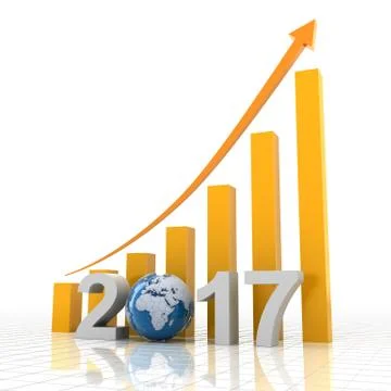 Growth chart 2017 Stock Illustration