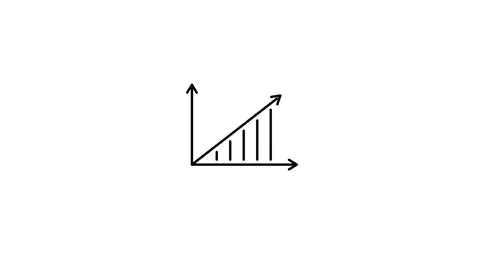 Growth chart animated outline icon Stock Footage 264758274