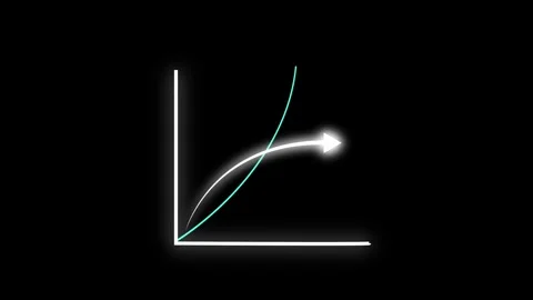 Growth chart animation with upward arrow. Growth chart financial success on.. 動画素材 337616782