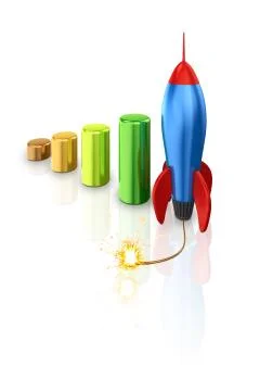 Growth Chart for Business Launch Stock Illustration