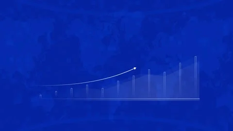 Growth Chart with Data Lines and Bars. Stock Footage 293082539