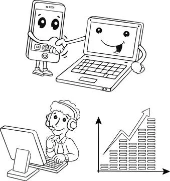 Growth chart  drawn icon Stock Illustration