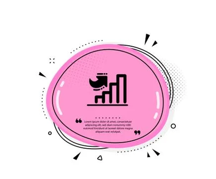 Growth chart icon. Column graph sign. Vector Stock Illustration