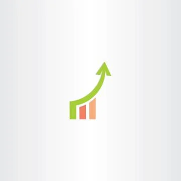 Growth chart icon design Stock Illustration