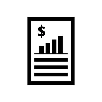 Growth chart icon with dollar symbol illustrating financial progress Stock Illustration