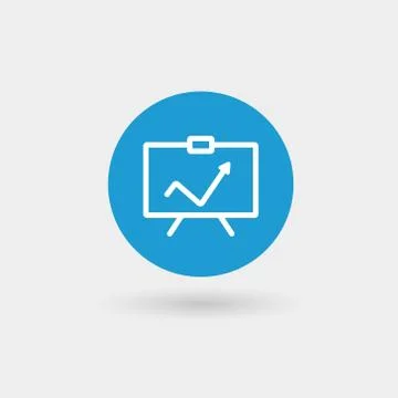 Growth chart icon vector Illustrazione stock