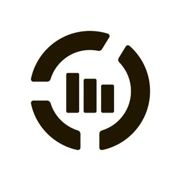 Growth chart icon on white background. EPS 10. Vector illustration. Stock Illustration