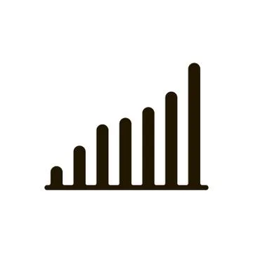 Growth chart Icon on white background. Trendy flat style for graphic design, web Stock Illustration