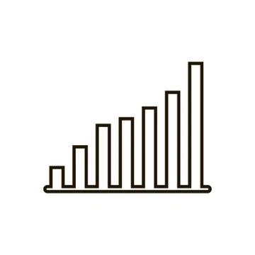 Growth chart Icon on white background. Trendy flat style for graphic design, web Stock Illustration