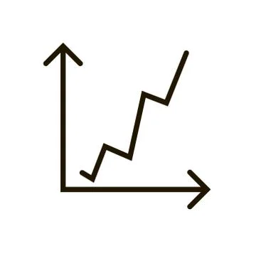 Growth chart Icon on white background. Trendy flat style for graphic design, web Stock Illustration