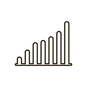 Growth chart Icon on white background. Trendy flat style for graphic design, web Stock Illustration