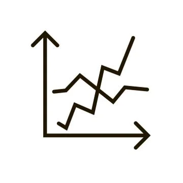 Growth chart Icon on white background. Trendy flat style for graphic design, web Stock Illustration