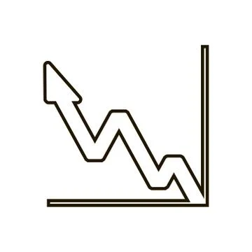 Growth chart Icon on white background. Trendy flat style for graphic design, web Stock Illustration