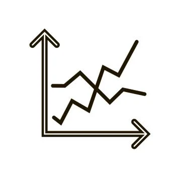 Growth chart Icon on white background. Trendy flat style for graphic design, web イラスト素材