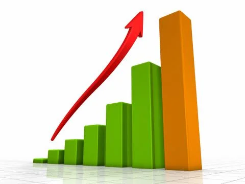Growth chart Stock Illustration