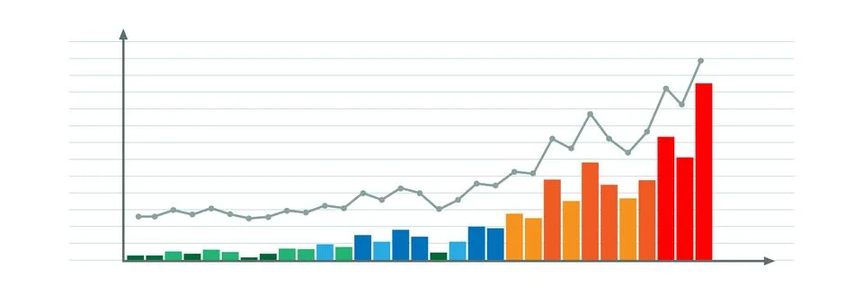 Growth chart. Illustrazione stock