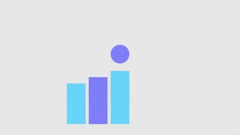 Growth chart with jumping circle. Stock Footage 261971926