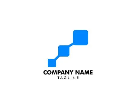 Growth Chart Logo Design Template Stock Illustration