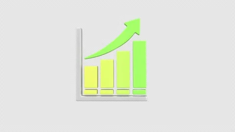 Growth chart with upward arrow representing financial success, business pro.. Stock Footage 310603508