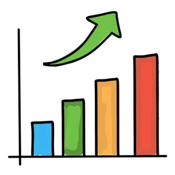Growth chart. Vector drawing Stock Illustration