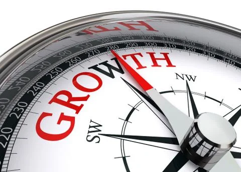 Growth concept compass Stock Illustration