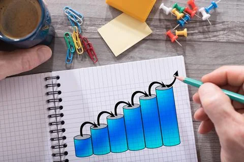Growth concept on a notepad 写真素材