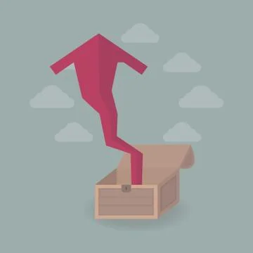 Growth concept, stat up, flat design Illustrazione stock