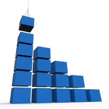 Growth construction representing building activity and constructing Stockillustratie