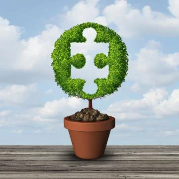 Growth Consulting Solution Stock Illustration