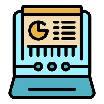 Growth data icon vector flat Stock Illustration