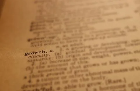 Growth dictionary definition Stock Photos